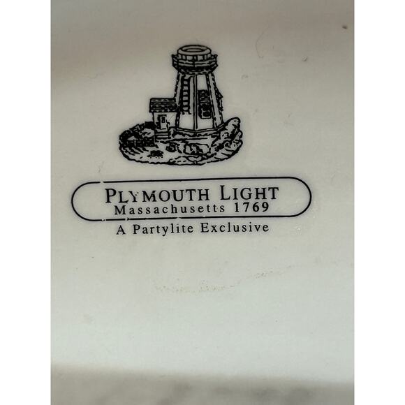 American VTG PartyLite Candle Tealight Holder Plymouth Lighthouse Decorative - Picture 8 of 11